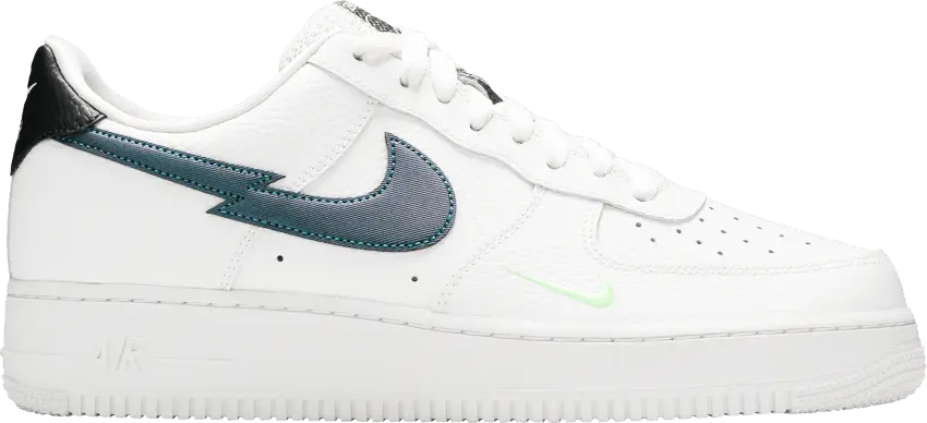  Nike Air Force 1 Low Split Swoosh White Aquamarine