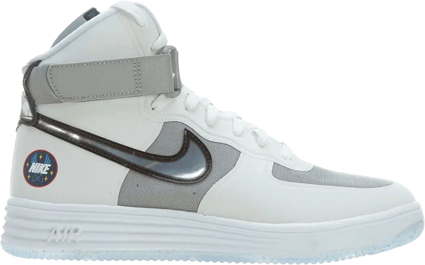  Nike Lunar Force 1 Hi Wow Qs White/Metallic Silver