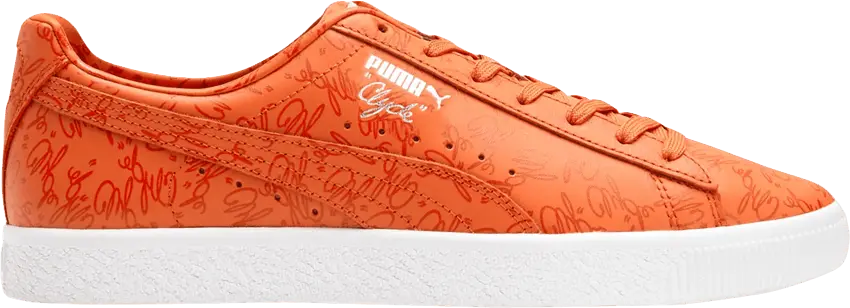 Puma Clyde &#039;All Over Script Print&#039;