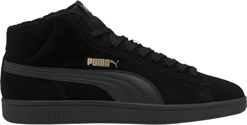 Puma Smash v2 Mid Winter &#039;Black Team Gold&#039;