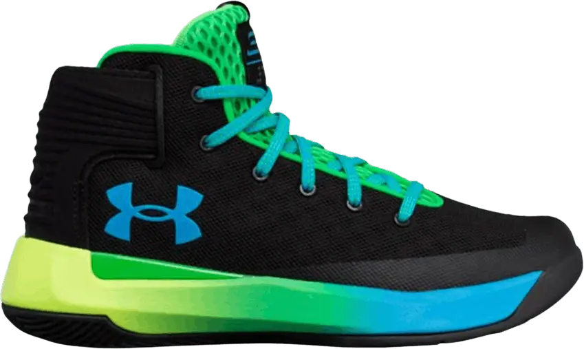  Under Armour Curry 3Zer0 GS &#039;Black Blue Green&#039;