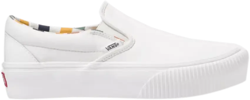  Vans Karina Rozunko x Slip-On Platform SF &#039;Patent Marshmallow&#039;