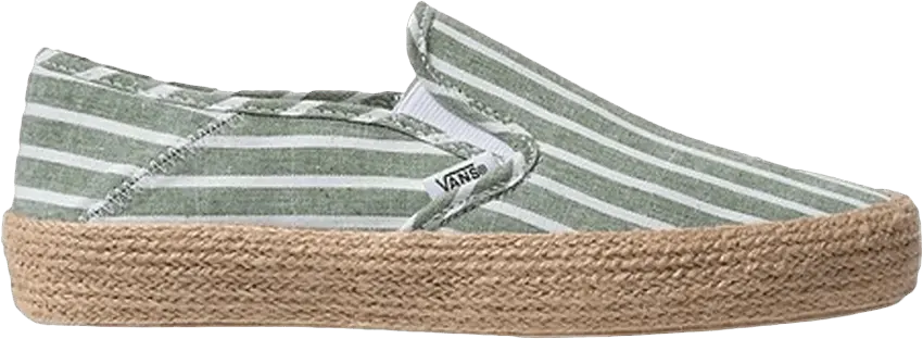  Vans Wmns Slip_On Espadrille &#039;Garden Green&#039;