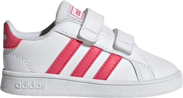  Adidas Grand Court Infant &#039;White Real Pink&#039;