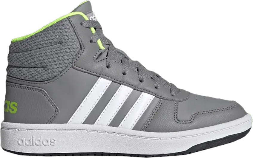  Adidas Hoops 2.0 Mid J &#039;Grey Volt&#039;