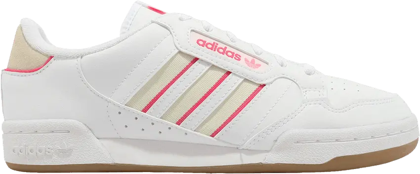  Adidas Continental 80 Stripes J &#039;White Solar Pink&#039;