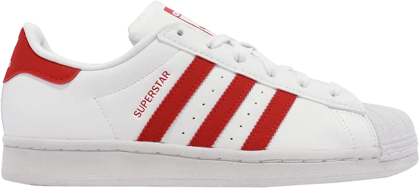  Adidas Superstar J &#039;White Vivid Red&#039;