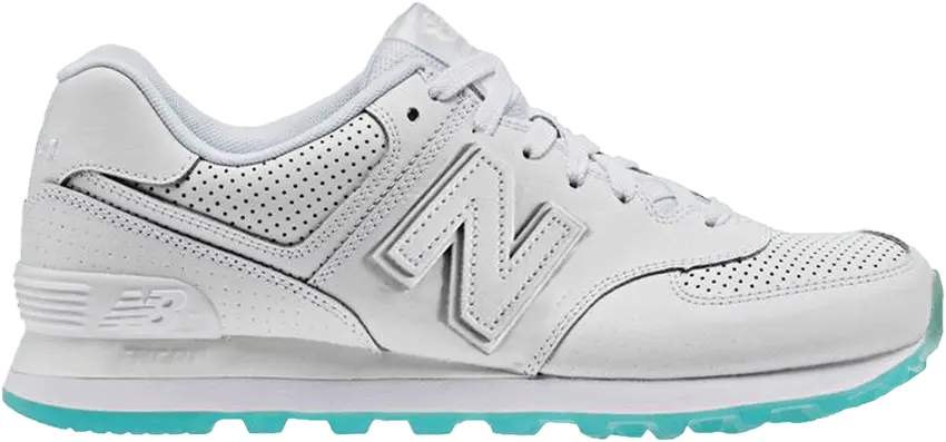  New Balance 574 Perforated &#039;White Green&#039;