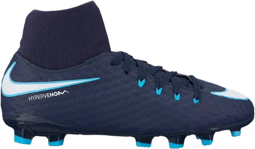  Nike Hypervenom Phelon 3 DF FG GS &#039;Obsidian&#039;