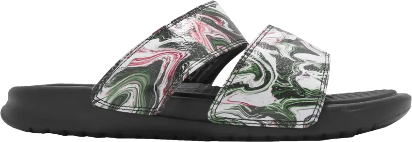  Nike Wmns Benassi Duo Ultra Slide &#039;Black Green Pink&#039;