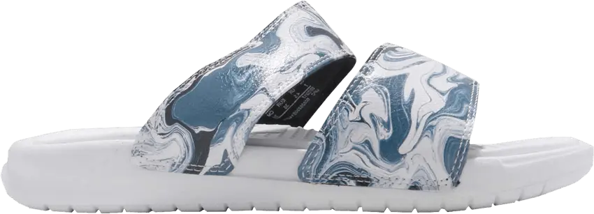  Nike Wmns Benassi Duo Ultra Slide &#039;White Blue Black&#039;