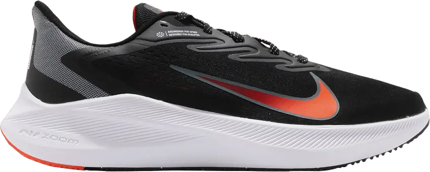  Nike Air Zoom Winflo 7 &#039;Black Total Orange&#039;