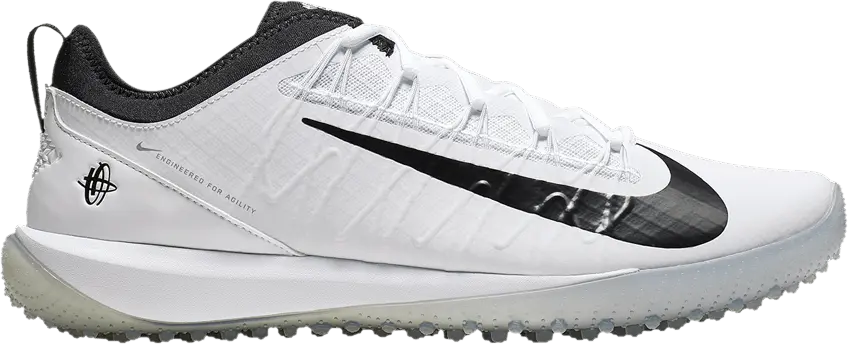  Nike Alpha Huarache 7 Pro TF LAX &#039;White Black&#039;