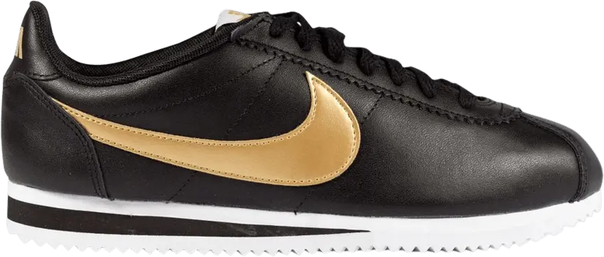  Nike Cortez Leather Black Gold (Women&#039;s)