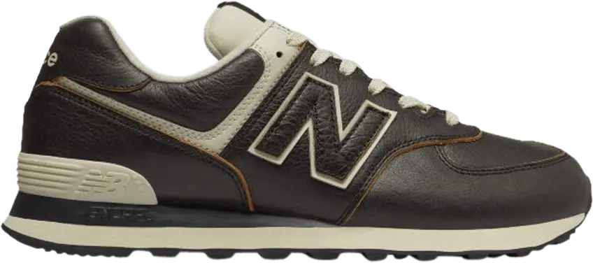  New Balance 574 Black Leather