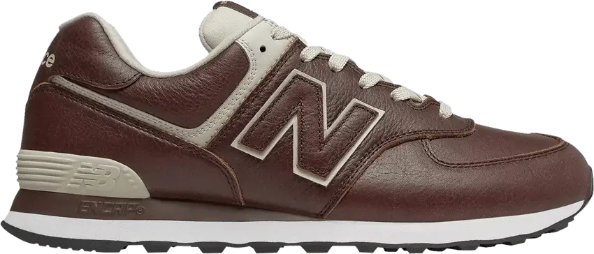  New Balance 574 Leather &#039;Dark Brown&#039;