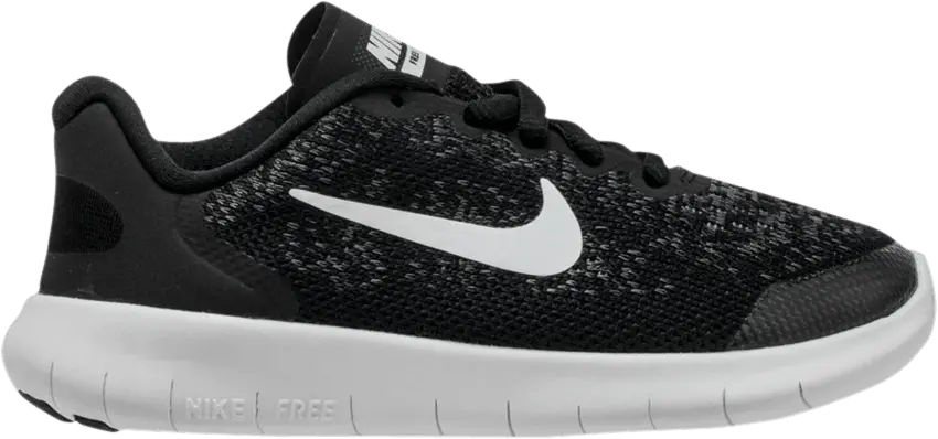  Nike Free RN 2017 PS &#039;Black White&#039;