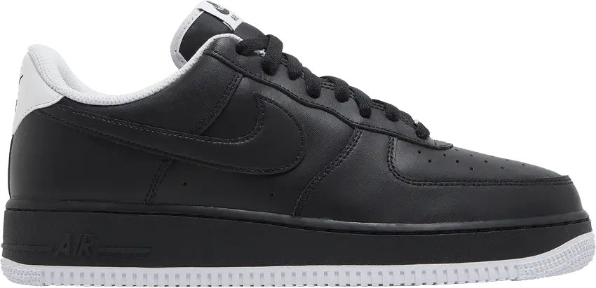  Nike Air Force 1 Low &#039;07 Black White Sole