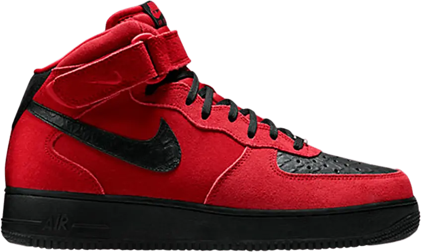  Nike Air Force 1 Mid &#039;07 &#039;University Red Black&#039;