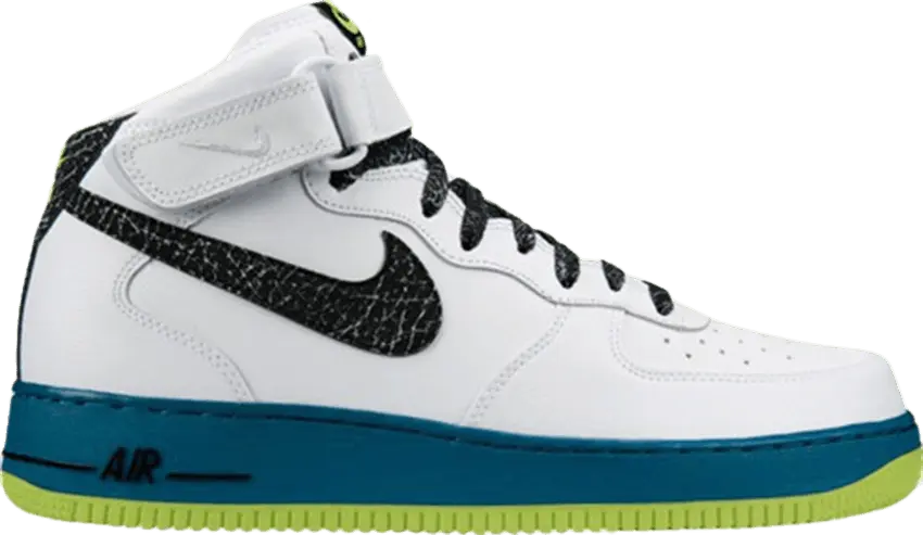  Nike Air Force 1 Mid &#039;07 &#039;White Abyss Volt&#039;