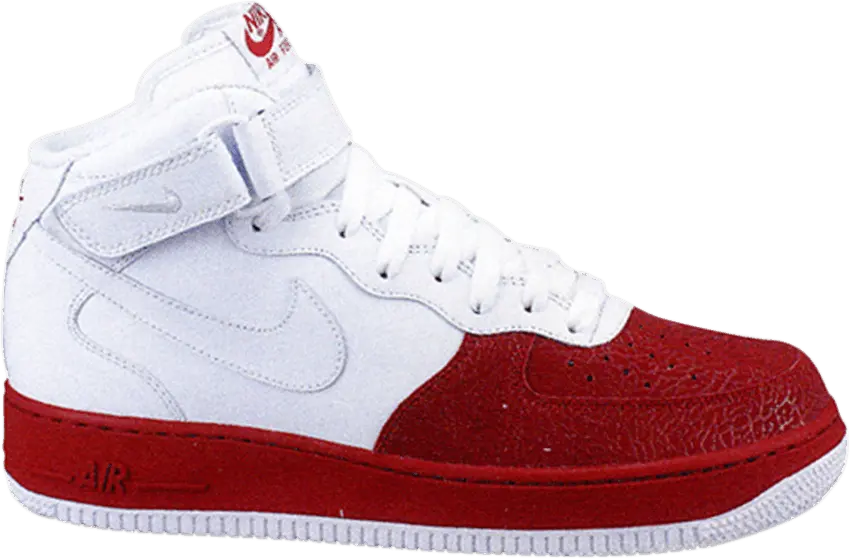  Nike Air Force 1 Mid &#039;07 &#039;White Varsity Red&#039;