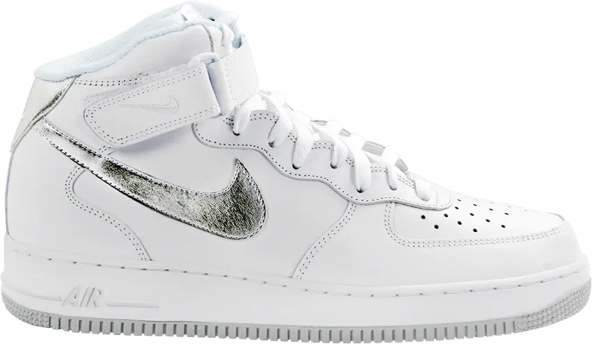  Nike Air Force 1 Mid &#039;07 &#039;White Silver&#039;