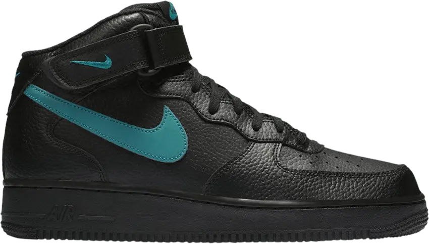  Nike Air Force 1 Mid &#039;07 &#039;Black Neptune Green&#039;