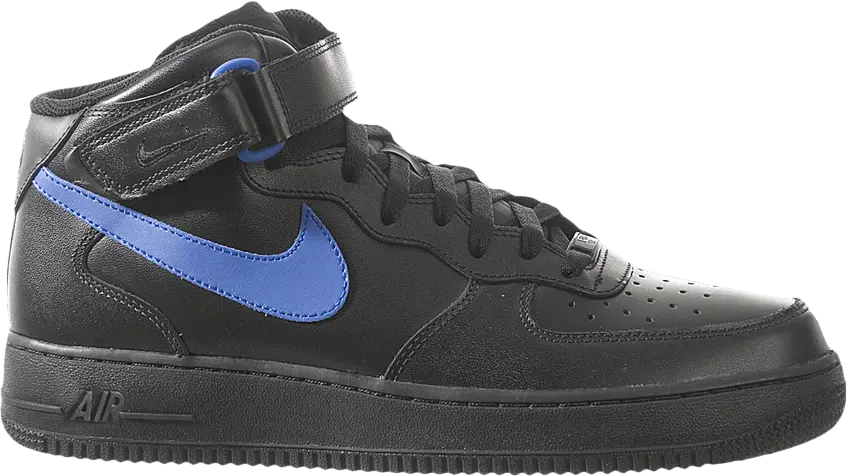  Nike Air Force 1 Mid &#039;07 &#039;Black Varsity Royal&#039;