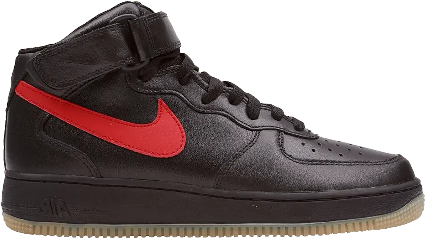  Nike Air Force 1 Mid &#039;07 &#039;Black Varsity Red&#039;