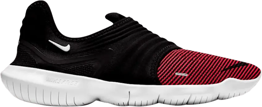  Nike Free RN Flyknit 3.0 &#039;Black Bright Crimson&#039;