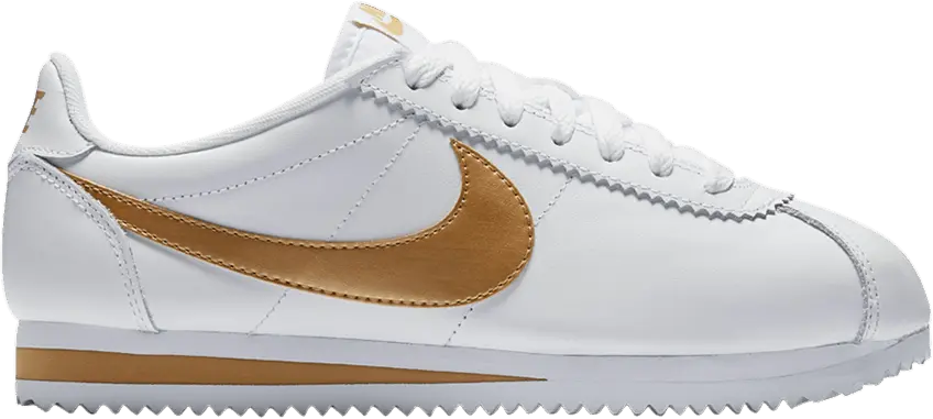  Nike Classic Cortez White Metallic Gold (Women&#039;s)