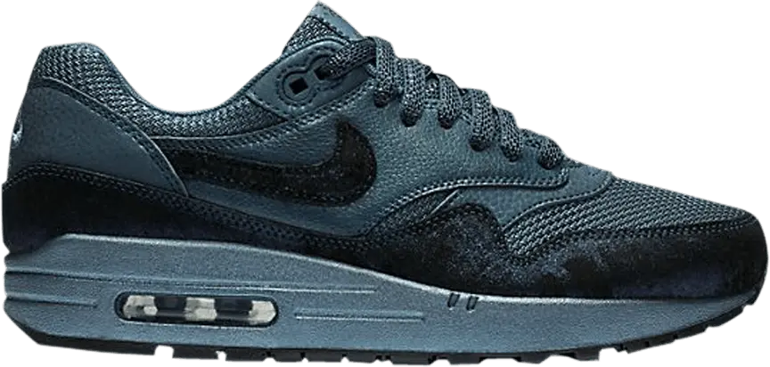  Nike Air Max 1 Squadron Blue Metallic Armory Navy (Women&#039;s)