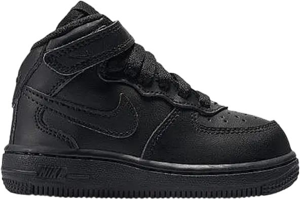  Nike Air Force 1 Mid Black Black  (TD)
