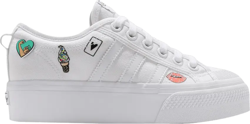  Adidas adidas Nizza Platform White Illustration (Youth)