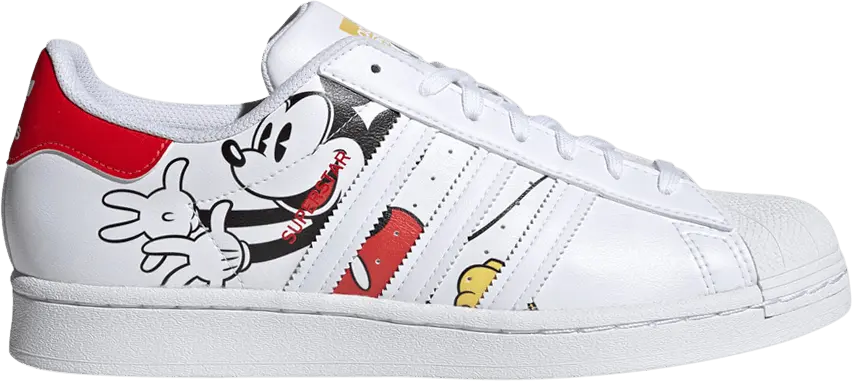  Adidas adidas Superstar Disney Mickey and Minnie White Vivid Red