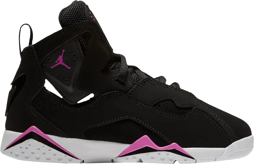  Jordan True Flight Black Fuchsia Blast White (PS)