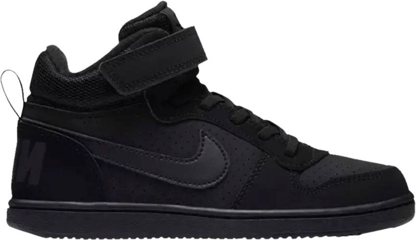  Nike Court Borough Mid PS &#039;Triple Black&#039;