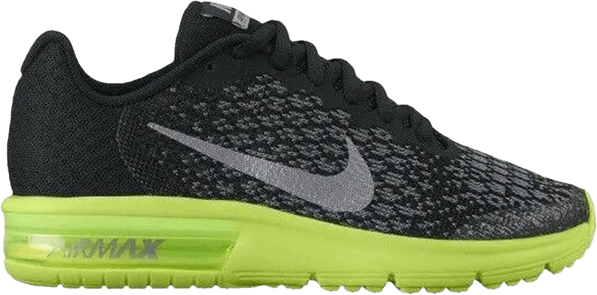  Nike Air Max Sequent 2 GS &#039;Black Volt&#039;