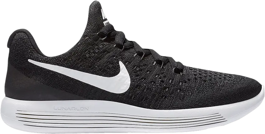  Nike LunarEpic Low Flyknit 2 GS &#039;Black White&#039;
