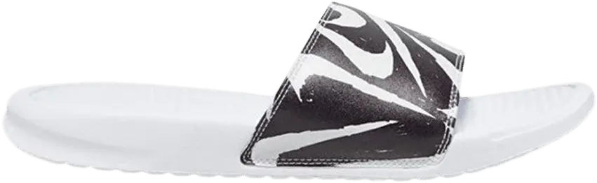  Nike Benassi JDI Print &#039;White Black&#039;
