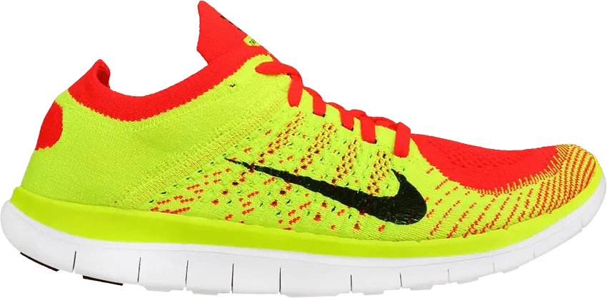  Nike Free 4.0 Flyknit &#039;Bright Crimson Volt&#039;