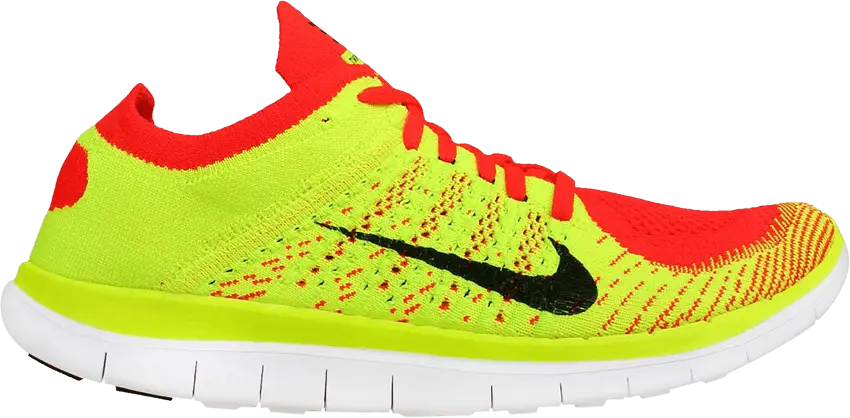 Nike Free 4.0 Flyknit &#039;Bright Crimson Volt&#039;