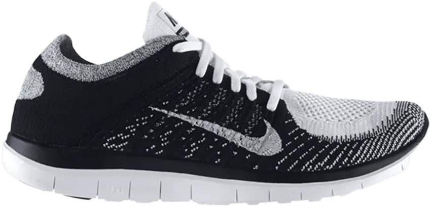  Nike Free 4.0 Flyknit White Black