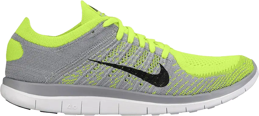  Nike Free 4.0 Flyknit &#039;Grey Volt&#039;