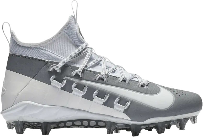  Nike Alpha Huarache 6 Elite LAX &#039;White Cool Grey&#039;