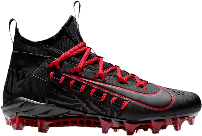 Nike Alpha Huarache 6 Elite LAX &#039;Black Red Orbit&#039;
