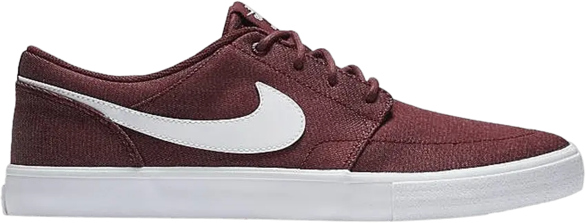  Nike SB Portmore II Solar Canvas P Dark Team Red White Black