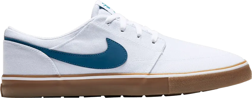  Nike Portmore 2 Solar Canvas SB &#039;White Industrial Blue Gum&#039;