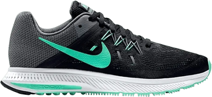  Nike Wmns Zoom Winflo 2 &#039;Black Green Glow&#039;