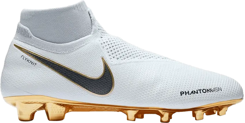  Nike Phantom Vision Elite DF FG White Metallic Gold